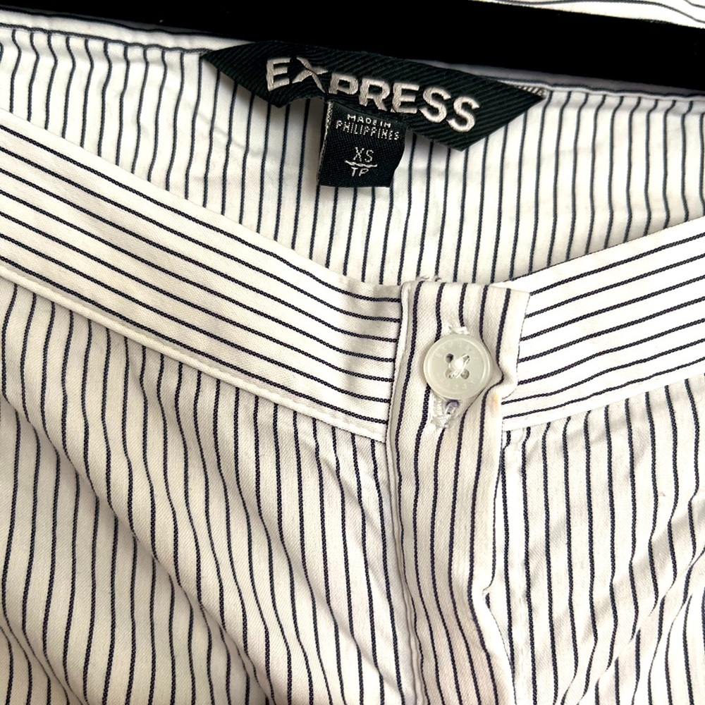 Off the shoulder pinstripe top from Express
